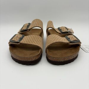 Birkenstock Arizona - Emboss Dots in New Beige by Birkenstock